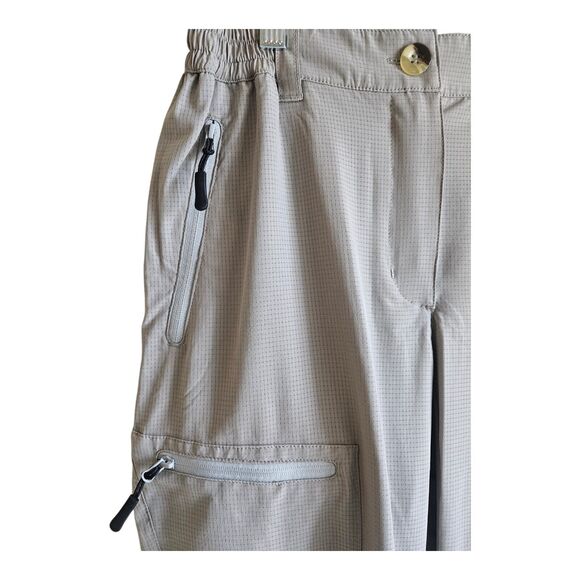 MAPAMYUMCO Women's S Pants Capri Cropped Gray Quick Dry Air Hole Tech 26 x 20 - Picture 5 of 9